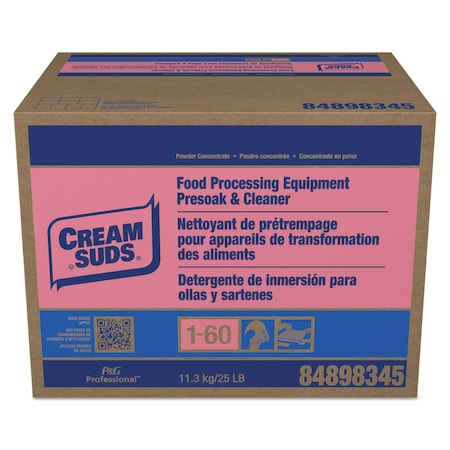 Cream Suds Manual Pot and Pan Detergent with Phosphate, Baby Powder Scent, Powder, 25 lb Box 02100